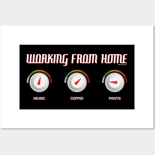 WORKING FROM HOME Posters and Art